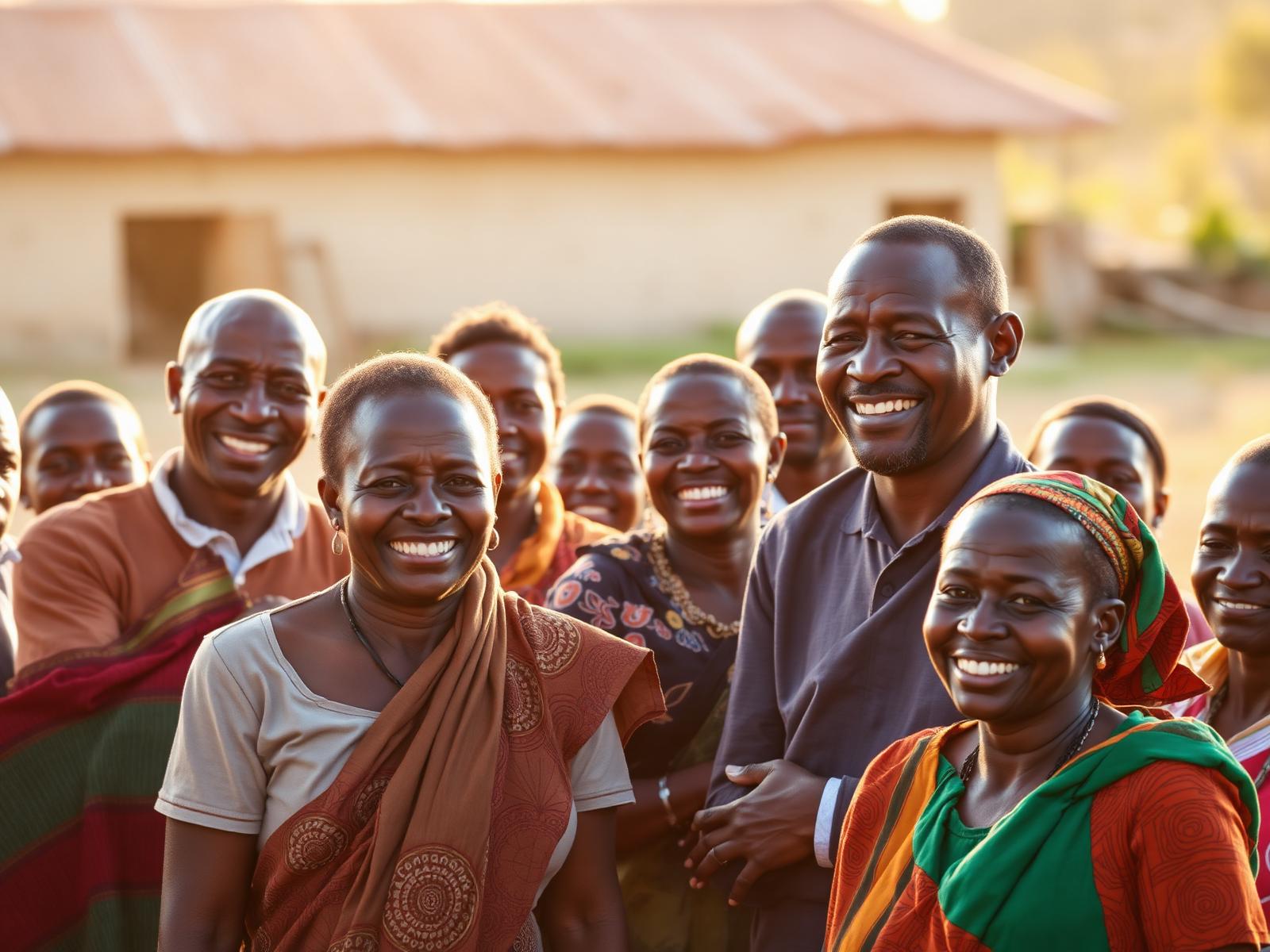 Kenyan chama members gathered at a community welfare meeting